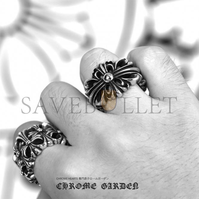 CHROME HEARTS DOUBLE FLORAL RING