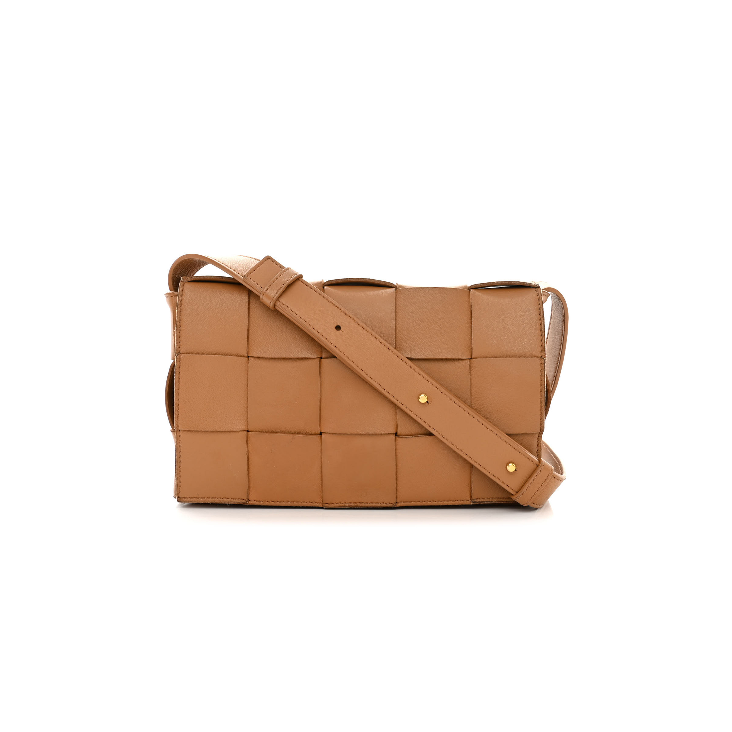 BOTTEGA VENETA NAPPA MAXI INTRECCIO CASSETTE BAG ALMOND  (23*15*5.5cm)