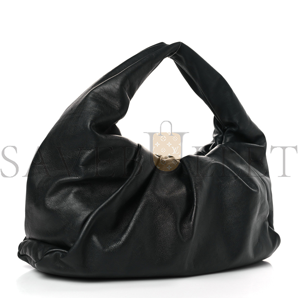 BOTTEGA VENETA SMOOTH BUTTER CALFSKIN SMALL THE SHOULDER POUCH BLACK (38*22*9cm)