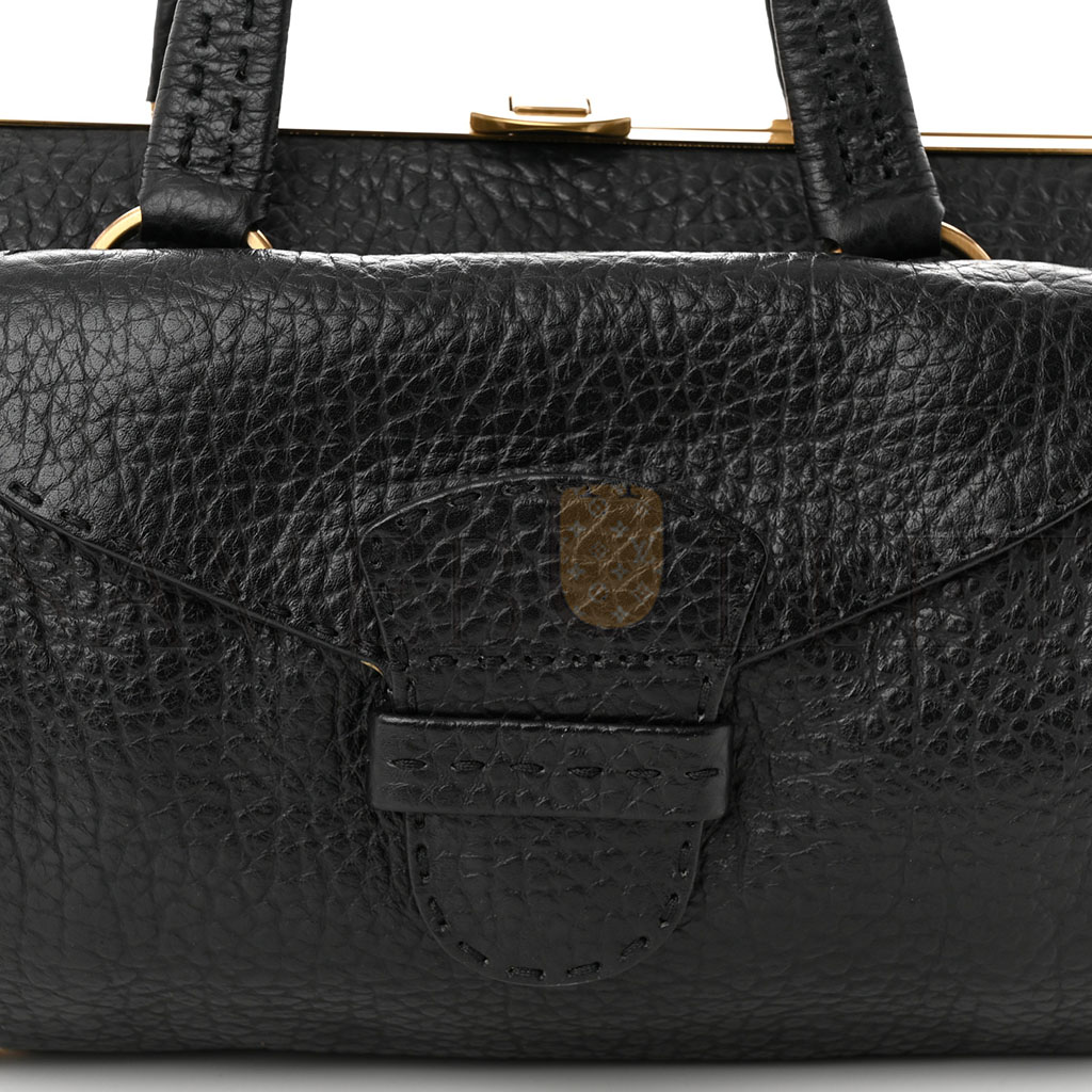 PRADA CERVO BERLINO SATCHEL BLACK (31*20*15cm)