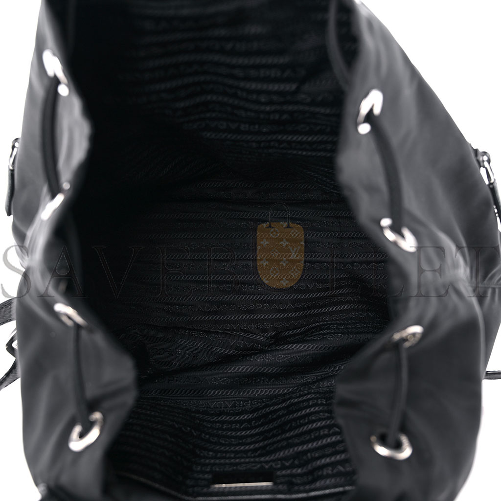 PRADA TESSUTO NYLON SAFFIANO MEDIUM BACKPACK BLACK (29*28*15cm)