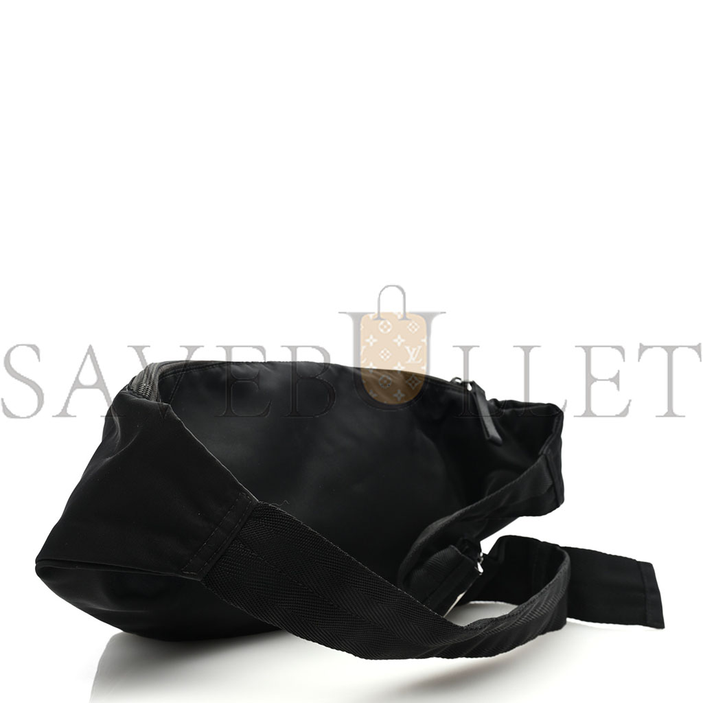 PRADA TESSUTO NYLON MONTAGNA BELT BAG BLACK (33*13*6cm)