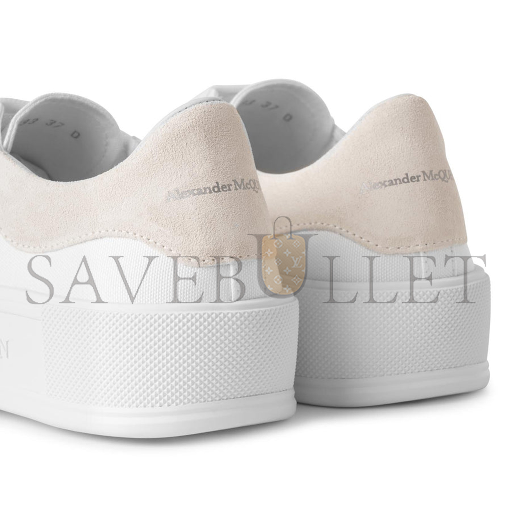 ALEXANDER MCQUEEN DECK PLIMSOLL WHITE CANVAS 654593W4PQ19000