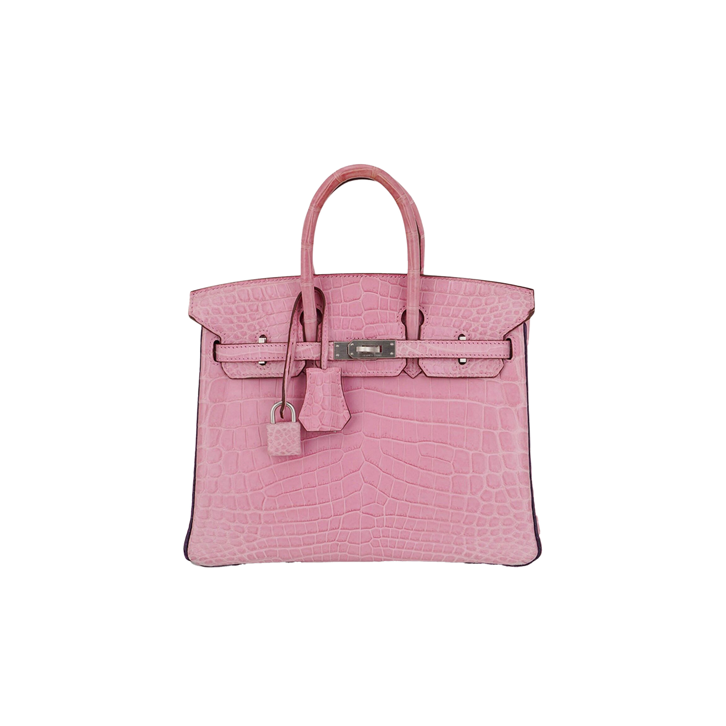 HERMES MASTER BIRKIN 25 CHERRY BLOSSOM MATTE CROCODILE BAG 2329343 (25*20*13cm)