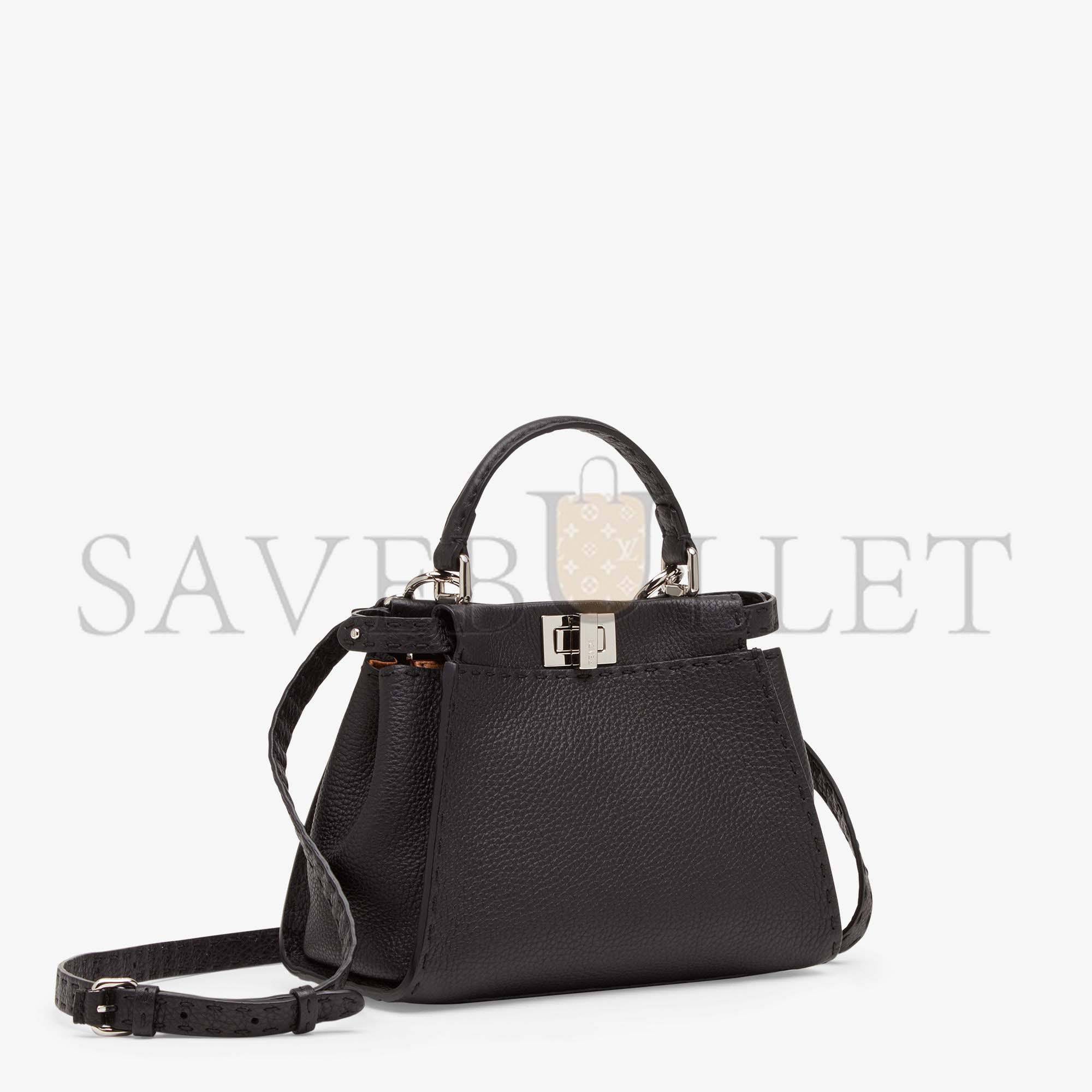 FENDI PEEKABOO MINI - BLACK SELLERIA BAG 8BN244Q0JF0E66 (23*18*11cm)