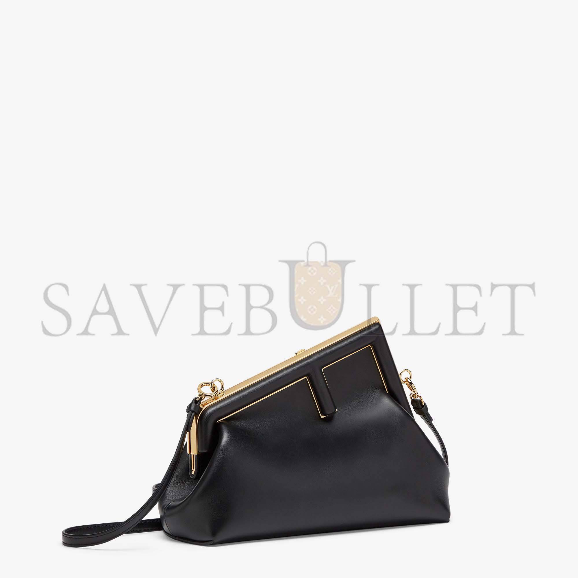 FENDI FIRST SMALL - BLACK LEATHER BAG 8BP129ABVEF0KUR (26*18*9.5cm)