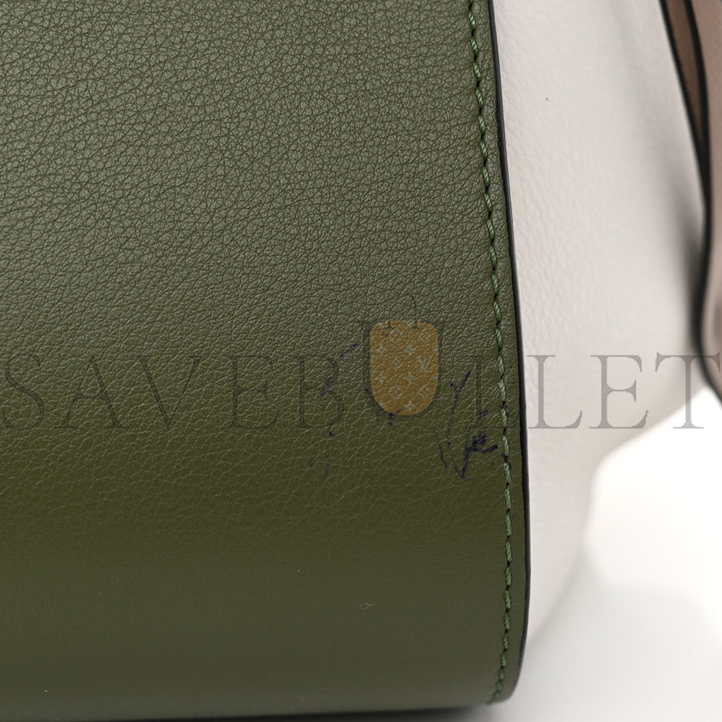 LOEWE CALFSKIN SMALL HAMMOCK SHOULDER BAG AVOCADO GREEN SAND (30*25*13.5cm)