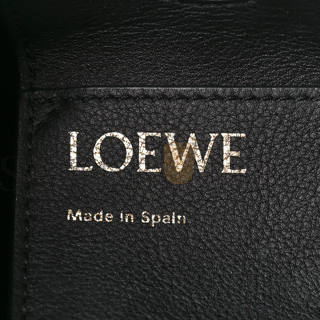 LOEWE CANVAS CALFSKIN MEDIUM ANAGRAM TOTE ANTHRACITE (32*30*17cm)