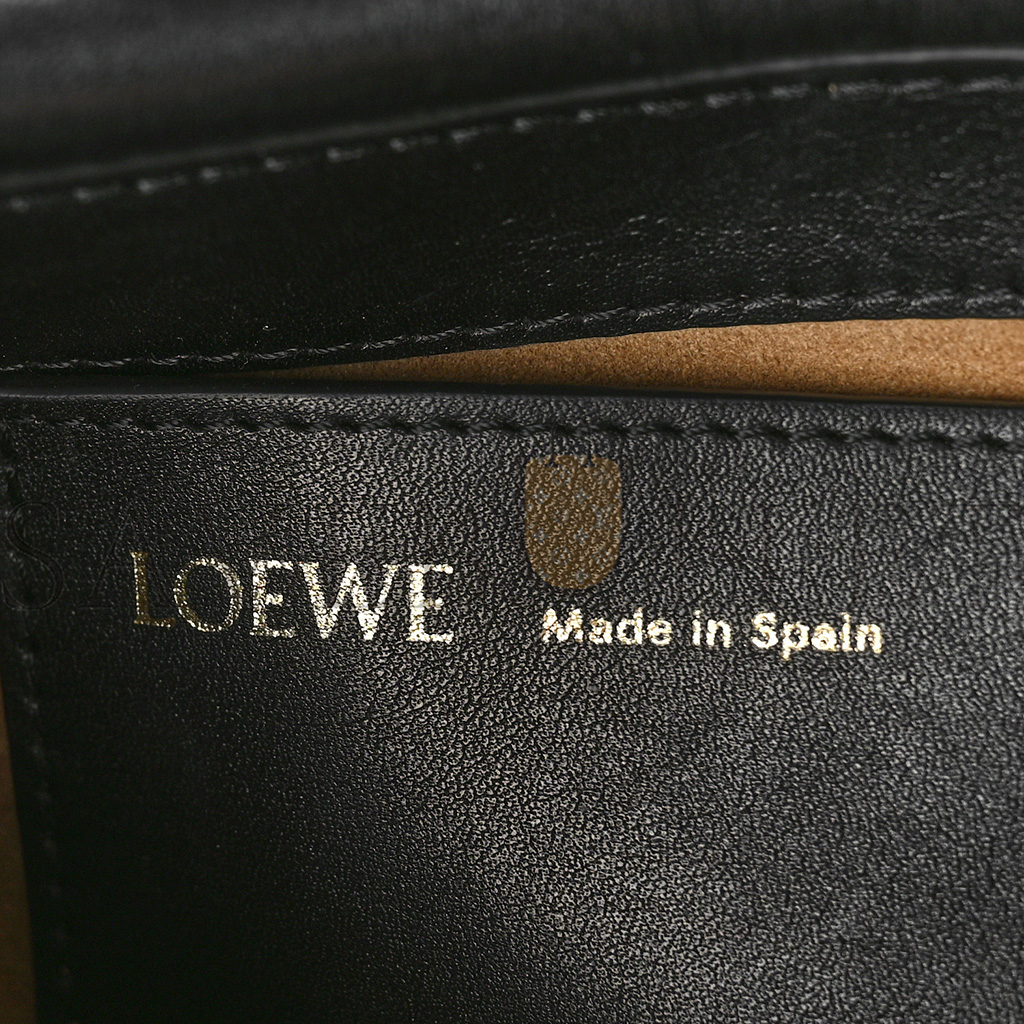 LOEWE SHINY NAPPA CALFSKIN PASEO SATCHEL BLACK (27*18*6cm)