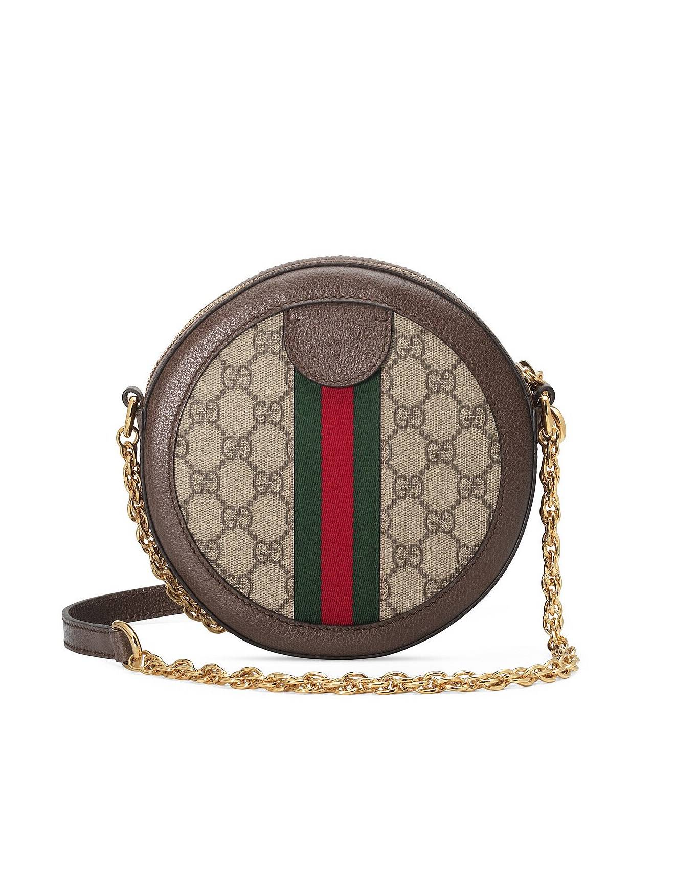 GUCCI OPHIDIA MINI GG ROUND SHOULDER BAG 550618  (18*18*4.5cm)