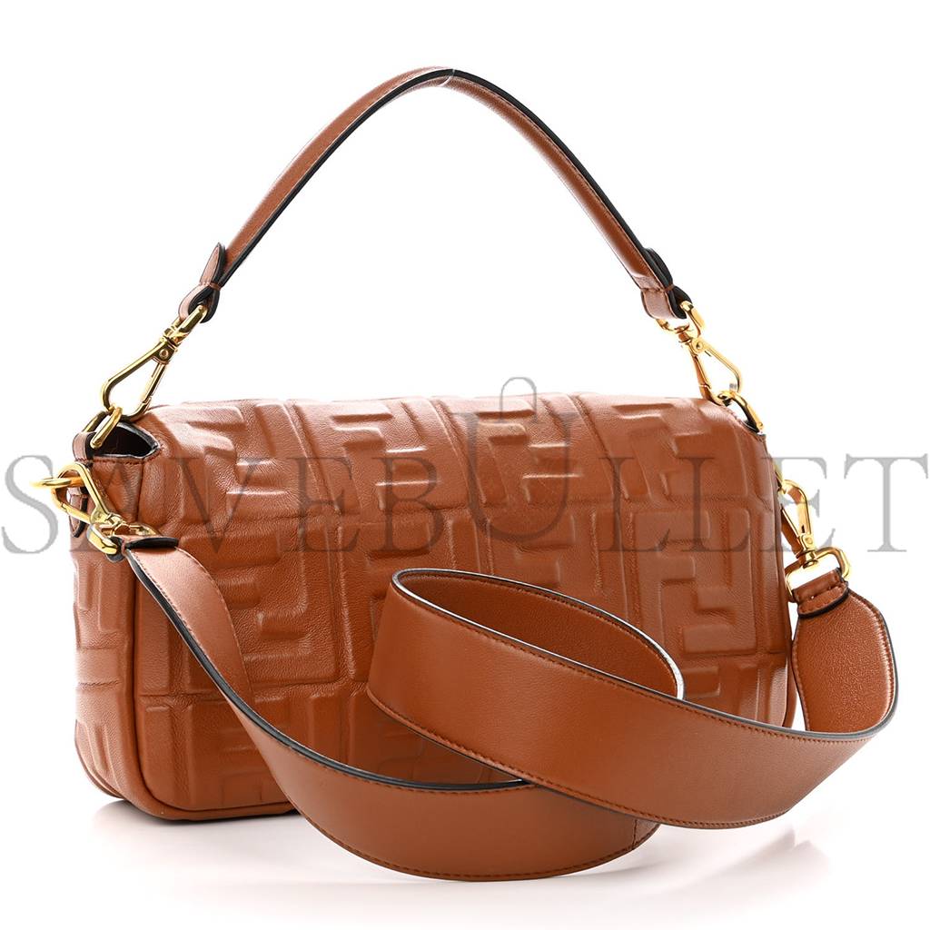 FENDI NAPPA FF 1974 EMBOSSED BAGUETTE COLONIALE (26*16*6cm)